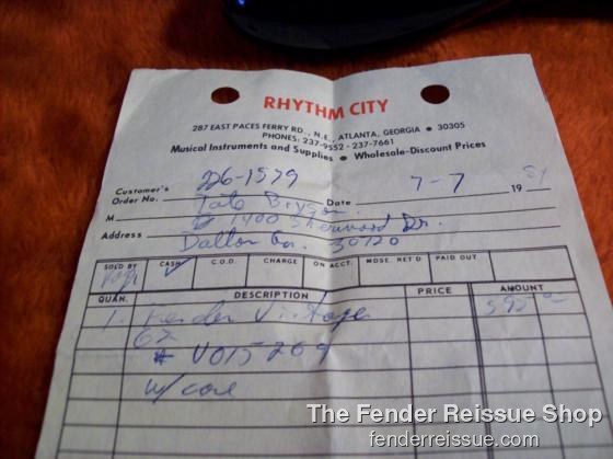 1983 Fender '62 Reissue Stratocaster. $3999. SOLD. — 100 0573