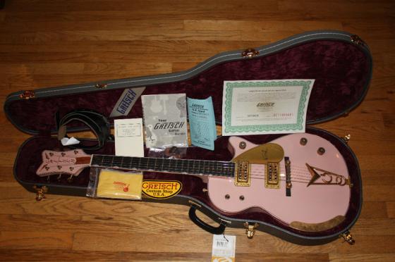 Gretsch Masterbuilt 59 Penguin Relic Shell Pink - $5150 — 1545