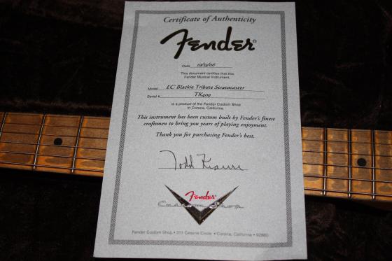 Fender Custom Shop Eric Clapton Blackie Tribute Replica Strat TK409 - SOLD. — 307