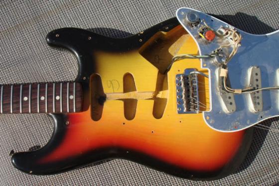 fender 1965 vintage guitar pickguard pickups