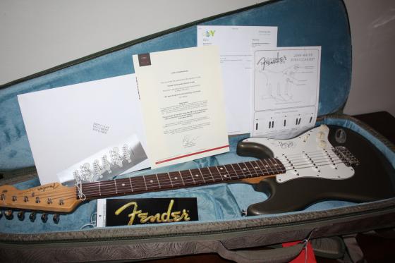 Fender John Mayer Stage Played, Owned, and Signed Masterbuilt Stratocaster