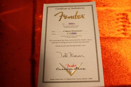 Fender Custom Shop Masterbuilt Eric Clapton Limited Edition Stratocaster - SOLD.