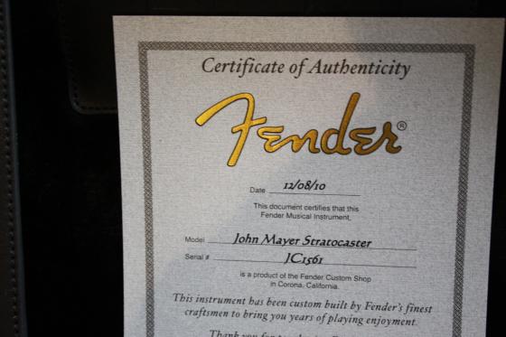 Fender John Mayer Limited Edition Black1 The Black One Custom Shop Stratocaster - SOLD