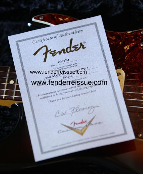 Fender Masterbuilt John Mayer Prototype Stratocaster Stage Played JM002 Proto — JM002 label2 0